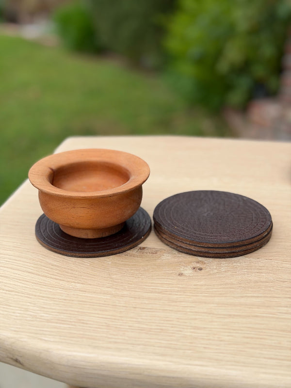 Leather Coasters - Set of Four