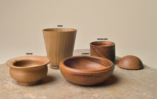 Evergreen Pear, Cherry, Boxelder, Cedar: Kitchy Bowls